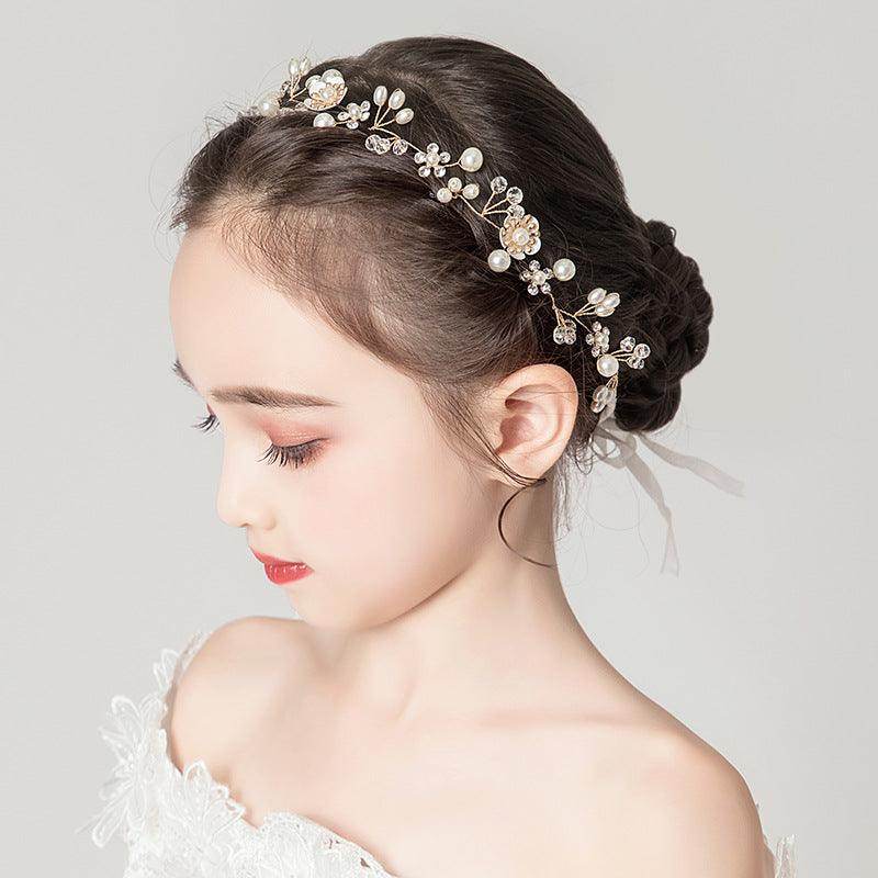 Wedding Hair Accessories for Kids, Flower Girl Hair Accessory, Princess Headpiece Flower Girl Headpiece Accessories for Birthday Party 636989440780 - COCOMELODY